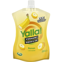 Illustration av Yoghurt squeeze banan