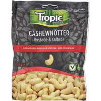Illustration av Cashewnötter Rostade och Saltade Tropic Snacks