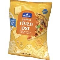 Illustration av Riven ost 28%