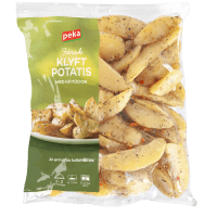 Illustration av Färsk Klyftpotatis med Kryddor