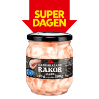 Illustration av Handskalade räkor