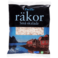 Illustration av Små skalade räkor