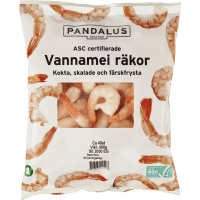 Illustration av Vannamei räkor