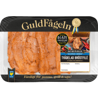 Illustration av Kycklinggrillfilé tvådelad