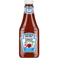Illustration av Tomatketchup -50% socker