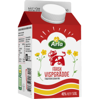 Illustration av Vispgrädde 40%
