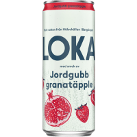 Illustration av Kolsyrat Vatten Jordgubb/Granatäpple