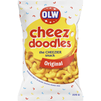 Illustration av OLW ostbågar&chips för endast 20kr!
