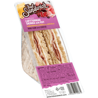 Illustration av Sandwich Lufttorkad Skinka Ost