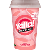 Illustration av Milkshake jordgubbssmak