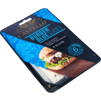 Illustration av Burger Blue skivad