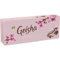 Illustration av Chokladpraliner Geisha Mjölkchoklad