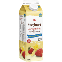 Illustration av Vaniljyoghurt Jordgubb 2,5%