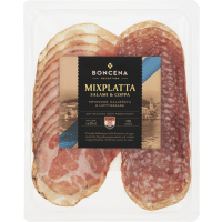 Illustration av Mixplatta Salami Kort Datum 35kr