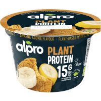 Illustration av Plantgurt Protein Banana Cookie