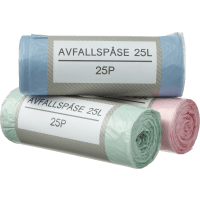 Illustration av Avfallspåse 25p färgad