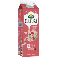 Illustration av Cultura® Kefir jordgubb
