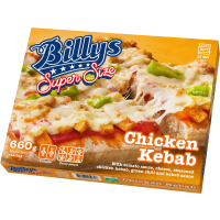 Illustration av Super size chicken kebab