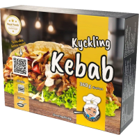 Illustration av kycklingkebab