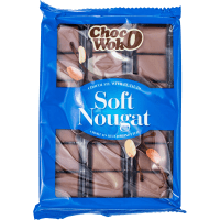 Illustration av Soft nougat choklad o jordnötter