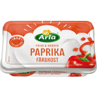 Illustration av Färskost röd paprika