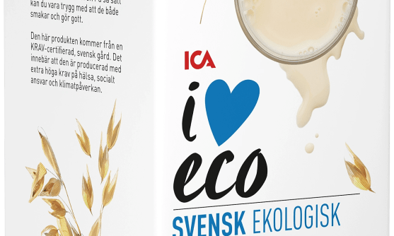 Förpackning ICAs ekologiska havredryck.