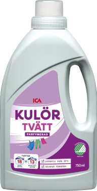 ICA Kulörtvättmedel flytande 750 ml och 2 l