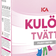 ICA Tvättmedel Kulörtvätt Parfymfri 1,9 kg och 750 g