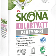 ICA Skona kulörtvättmedel parfymfri 1 kg och 2,5 kg