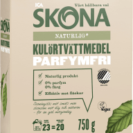 ICA Skona Naturlig* Kulörtvätt Ecocert Parfymfri 750 g