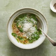 Tisdag: Soppa med spenat, matvete och citron