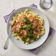 Vegetarisk bourguignon med svamp.
