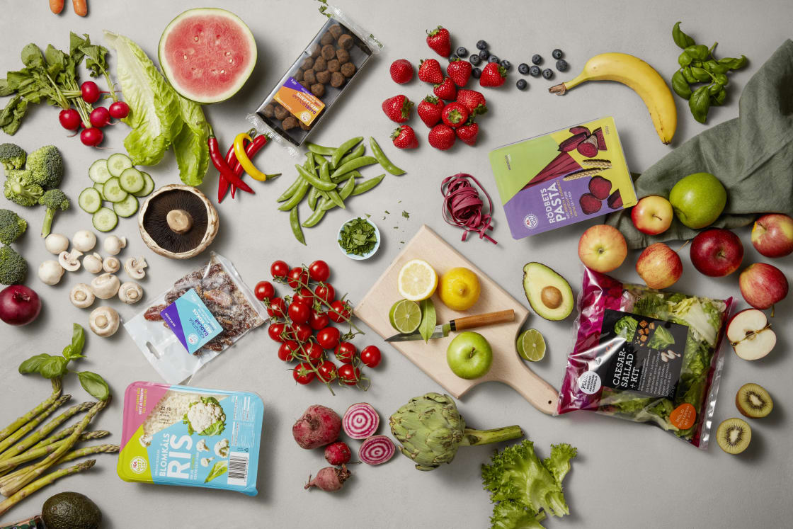 Frukt och grönt ur ICAs sortiment.