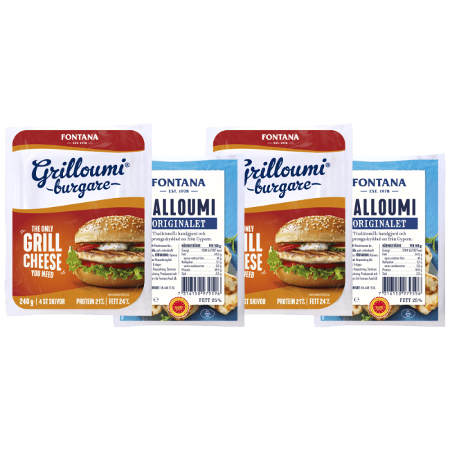 Illustration av Halloumi, Grilloumiburgare