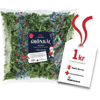 Illustration av Skuren grönkål i påse