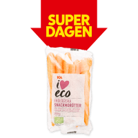 Illustration av Ekologiska snackmorötter i påse