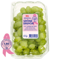 Illustration av Gröna kärnfria druvor i ask