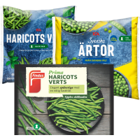 Illustration av Frysta ärtor, haricots verts