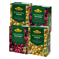 Illustration av Ekologiska bönor, linser, kikärtor