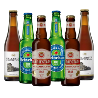 Illustration av Alkoholfri öl flaska