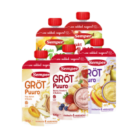 Illustration av Fruktmums & gröt