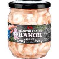 Illustration av Handskalade räkor