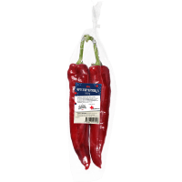 Illustration av Röd spetspaprika i påse