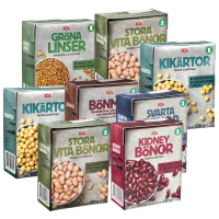 Illustration av Bönor, kikärtor, linser