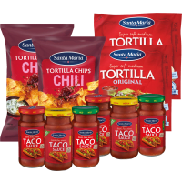 Illustration av Tacosås, Chips, Tortilla Small & Orginal