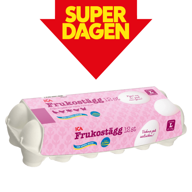 Illustration av Frukostägg 12-pack