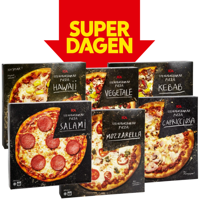 Illustration av Fryst pizza