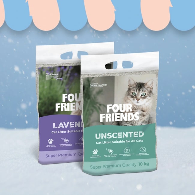 Illustration av 30% på kattsand från FourFriends