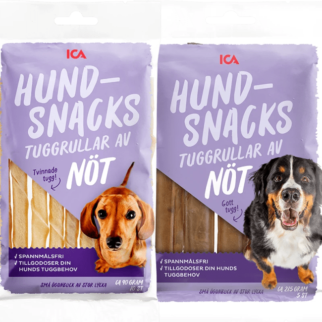 Illustration av 30% på hundtuggrullar av nöt