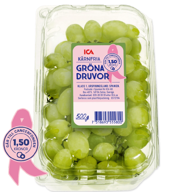 Illustration av Gröna kärnfria druvor i ask